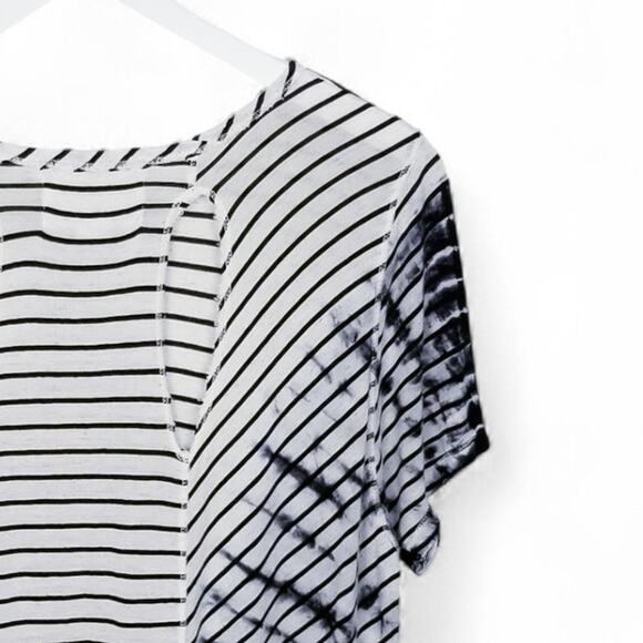 ANTHROPOLOGIE SLOANE ROUGE Stripes Tie-Dye Tunic Linen Blend - Size M - Picture 5 of 8